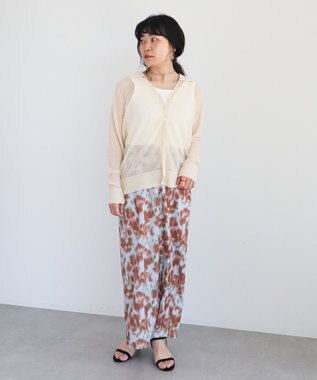 CRAFT STANDARD BOUTIQUE シアージョーゼットニットカーディガン Light Beige