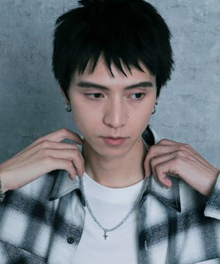 WEGO Mメタルモチーフビーズネックレス ライトグレー