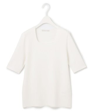 ICB 【洗える】シルクヴィスコースハイゲージ プルオーバー オフ系