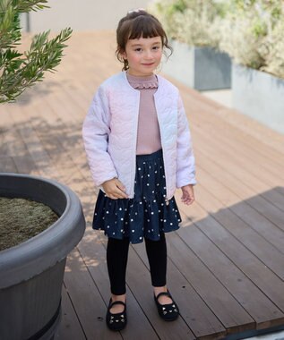 ANY KIDS 【ドッキング可能】ネコキルトブルゾン レインボー