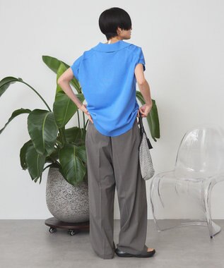 AMERICAN HOLIC フレンチスリーブスキッパールーズニットプルオーバー Blue