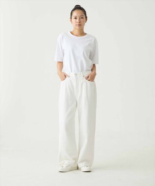 caqu Linen sagging wide pants ワイドシルエットリネンデニム