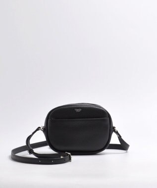 blancle シュリンクレザー ラウンドショルダーバッグ BLACK