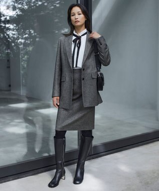 ICB ストレッチロングブーツ ブラック系