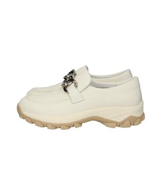 Bridget Birkin 【VINCULUM】防滑メタルチェーンローファー アイボリー