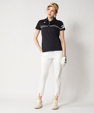 FILA GOLF／marie claire 【Kappa】切り替え半袖ポロシャツ ブラック