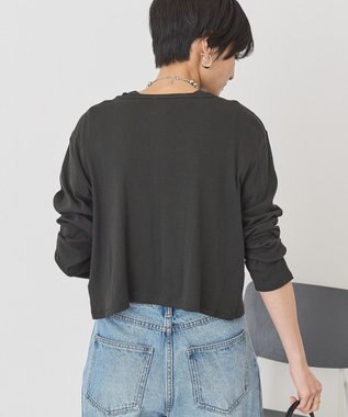 AMERICAN HOLIC 【２点セット】リンガーＴシャツ＋カーディガン Black