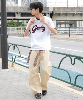 WEGO 【機能T/ユニセックス着用ITEM/MLサイズ展開】接触冷感グラフィックヘンリーBIG　T（SS） ホワイト