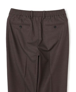 JOSEPH HOMME 新素材【ストレッチ/ウエストゴム仕様】ウール混キャリーマンストレッチ ドロスト付ストレートパンツ / HOVE ダークブラウン系