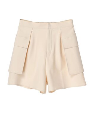 earth music&ecology デザインポケットショートパンツ Light Beige