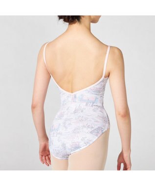 Chacott キャミソールオレオタード ピンクプリント