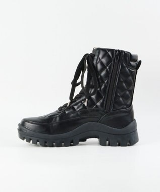 BONTRE 【MIONOTIS/ミオノティス】キルティングレースアップショートブーツ/40512 ブラック