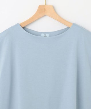 組曲 L 【WEB限定】シルケットポンチフレンチスリーブ カットソー サックスブルー系