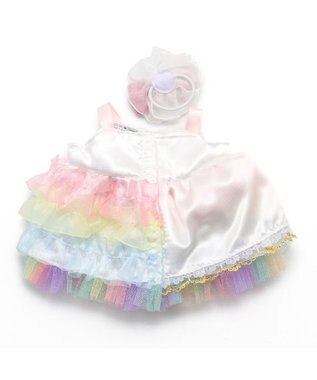 Mother garden マザーガーデン プチマスコット Ｓサイズ用 着せ替えお洋服 《レインボーパーティードレス》  着せ替えごっこ きせかえ お人形 知育玩具 おもちゃ 子供 キッズ 着せ替え ぬいぐるみ 洋服  ままごと -