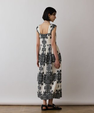 GRACE CONTINENTAL フレームジャガードドレス ブラック