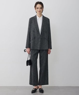 ICB 【先行予約】 ミックスブッチャー ダブルブレストジャケット ブラック×オフホワイト