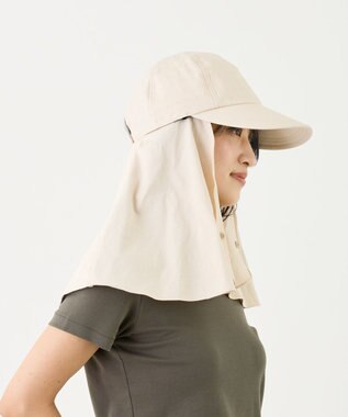 ATRENA 体感-10℃ コカゲル ロングケープキャップ ベージュ