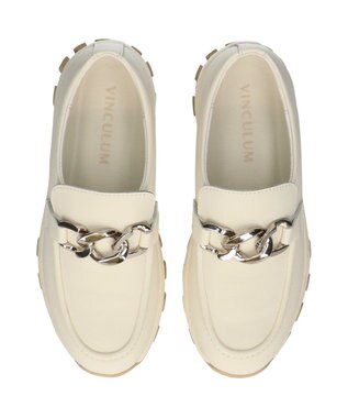 Bridget Birkin 【VINCULUM】防滑メタルチェーンローファー アイボリー