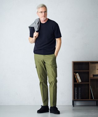 J.PRESS MEN 【HYBRID LINEN】ニットTシャツ グレー系1