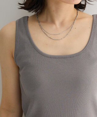 Green Parks 機能付テレコリブタンクトップ Gray