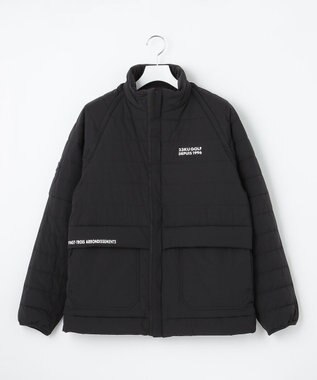 23区GOLF 【MEN】【防風/撥水/ストレッチ】【袖取り外しで2WAY】キルティング ブルゾン ブラック系