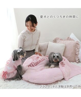PET PARADISE ディズニー ミニーマウス 遠赤外線 一緒にぽかぽかマット 《ハート》 小型犬 ピンク