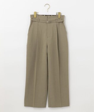 ANY SIS 【セットアップ対応】リネンライク ワイドパンツ カーキ