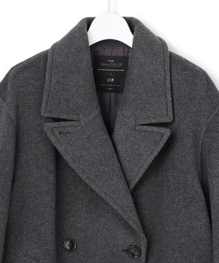 23区 L 【先行予約】MANTECOPureリバー ショートコート チャコール系