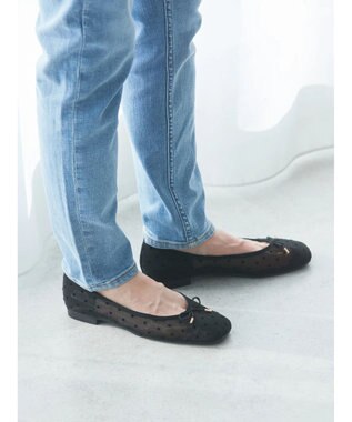 AMERICAN HOLIC チュールドットフラットシューズ Black