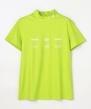 PW CIRCULUS 【WOMEN】メッシュコンビ モックネック  ゴルフウェア レディース ライトグリーン系