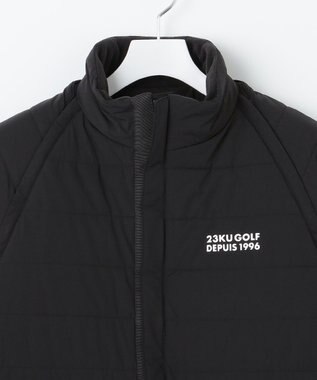 23区GOLF 【MEN】【防風/撥水/ストレッチ】【袖取り外しで2WAY】キルティング ブルゾン ブラック系