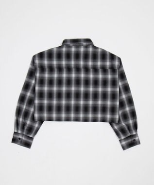 WEGO ショートチェックシャツ ブラック