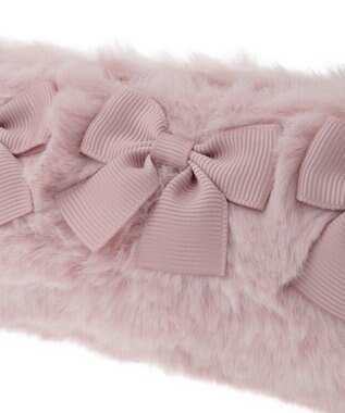 Maison de FLEUR ピンクマニアファーロングポーチ Pink