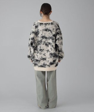 WEGO 【ユニセックス着用ITEM/MLサイズ展開】ファジーパターンプルオーバー オフホワイト