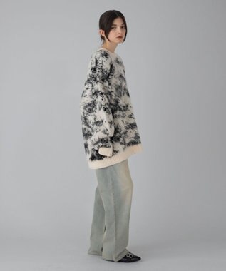 WEGO 【ユニセックス着用ITEM/MLサイズ展開】ファジーパターンプルオーバー オフホワイト