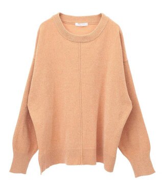 Green Parks ベロアモールリラックスサイズニットプルオーバー Orange