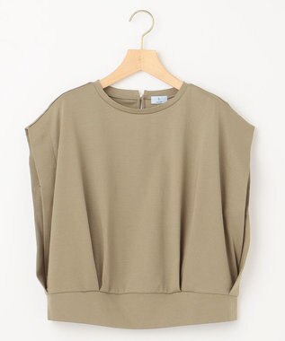 組曲 L 【WEB限定】コンシャスジャージーフレンチスリーブカットソー オリーブ系