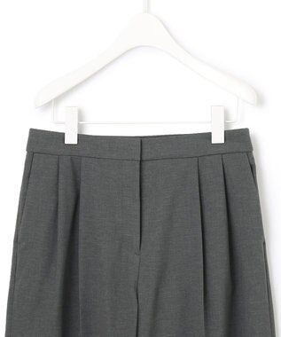 ICB 【洗える】 LinenLikeOx ワイドストレートパンツ グレー系