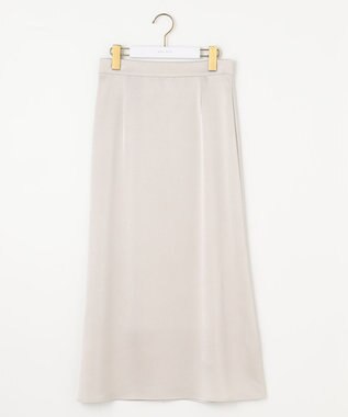 ANY SIS 【洗える】ダルサテンナロー スカート ライトグレー