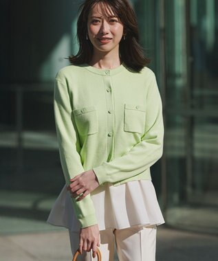 23区 L 【滝沢眞規子さん着用】コットンカシミヤ ポケット カーディガン