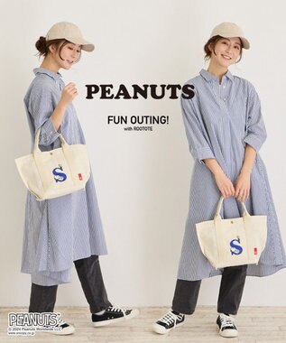 ROOTOTE 8597【スヌーピー】IP.デリ.ジュート.ピーナッツ-9D 02：S-アイボリー