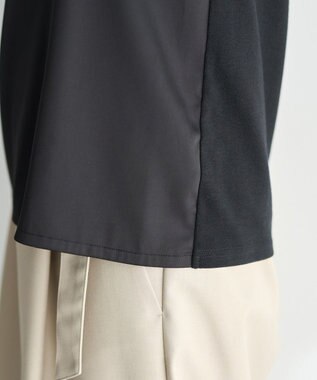 YECCA VECCA ボートネックサテンキャミ Black