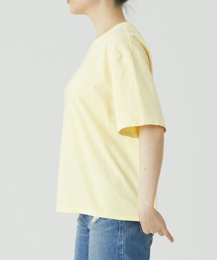 caqu caqu x GoodOn roundneck S/Stee  シンプルゆったりフィットの半袖Tシャツ R.yellow