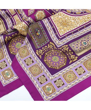 Marca 【伝統横濱スカーフ】宝石箱  大判 シルクツイル スカーフ パープル