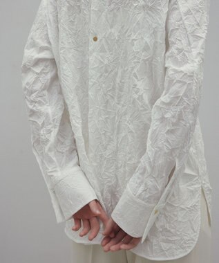 BEIGE， 【洗える・GISELe 4月号掲載】ASTILBE / コットンジャージークルーネックブラウス White