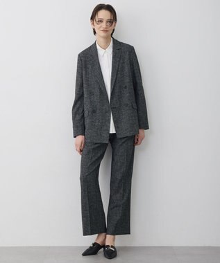 ICB 【先行予約】 ミックスブッチャー ダブルブレストジャケット ブラック×オフホワイト