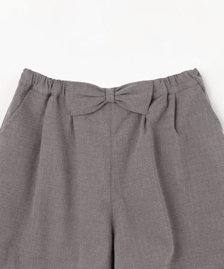 ANY KIDS ミニ丈 へリンボン キュロット チャコール