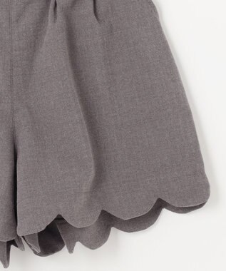 ANY KIDS ミニ丈 へリンボン キュロット チャコール