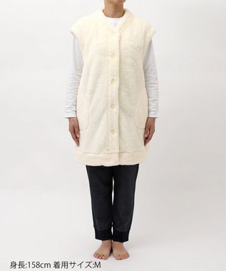 tsumori chisato SLEEP ツモリチサト ベスト 1分袖 ルームウェア あったか レディース URW158 /ワコール アイボリー