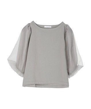 Green Parks オーガンジードッキングプルオーバー Light Gray